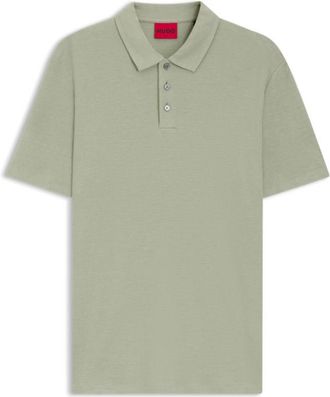 HUGO BOSS Slub-interlock polo shirt in a slim fit