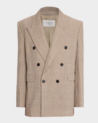 Saint Laurent Men & apos;s Double-Breasted Blazer Jacket