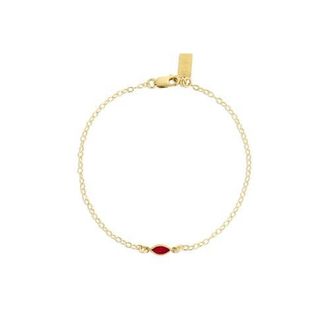 Set & Stones Marquise Birthstone Bracelet in Gold /January at Nordstrom