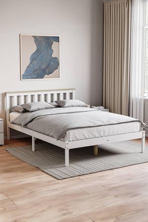 Home Discount Vida Designs Milan Wooden Bed Low Foot with Memory Foam Mattress | Size: Single