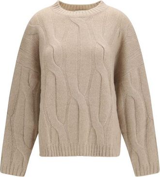 Allude Beige Cashmere Womens Sweater