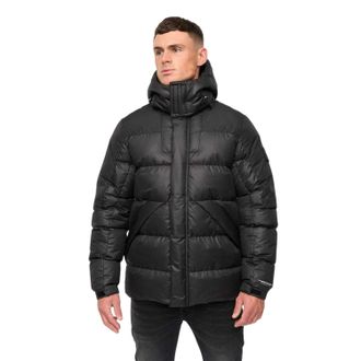 Crosshatch Mens Quilted Jacket (Black) - Size X-Large