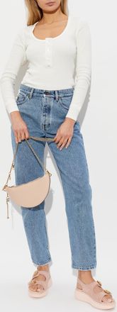 Chlo&eacute; Top With A Round Neckline, Womens, White