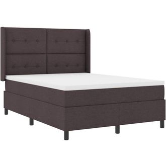 vidaXL Cama Tipo Box Spring Con Coj&iacute;n Marr&oacute;n Oscuro 200 X 140 Cm Tela Vidaxl