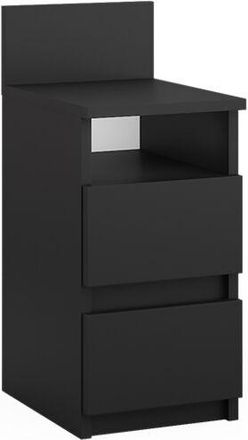 Vicco Mesilla De Noche Monty, Negro, 25 X 59.1 Cm Con 2 Cajones