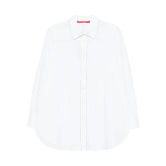 Marina Rinaldi Shirts, female, White, Size: 3XL Mrssante Cotton Poplin Shirt