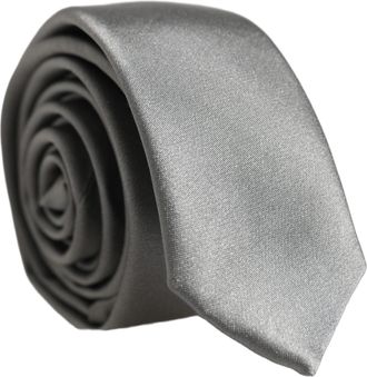 Dolce & Gabbana Silk Satin Necktie - Grey