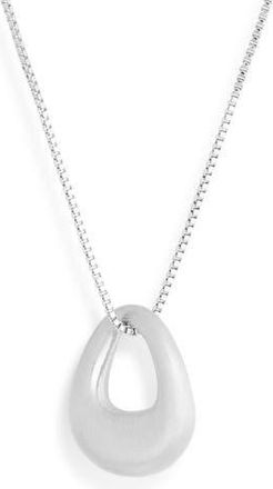 Nordstrom Rack Demi Fine Circle Pendant Necklace in Silver at Nordstrom Rack