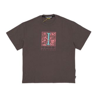 Iuter T-Shirts, male, Brown, XS, Milan Tee Brown Round Neck Short Sleeve Regular Fit