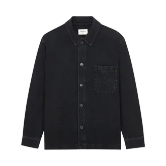 Saint Laurent Heren, Jassen, Zwart, Maat: S Denim