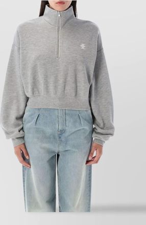 Éterne cotton blend high neck fleece