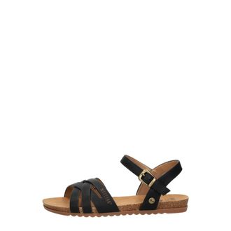 Mustang Schoenen, Dames, Zwart, 37 EU, Leer, Platte sandalen
