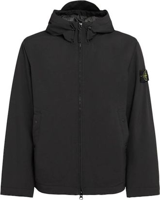 Stone Island Soft Shell-R Hooded Jacket - Heren - Zomerjassen - Zwart - 3XL - Polyester - Jassen