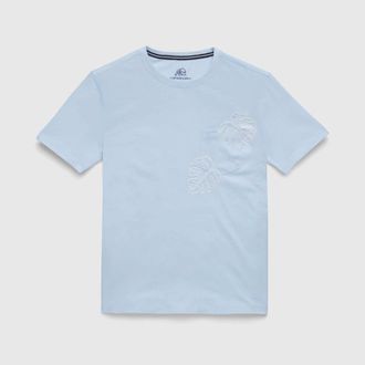 Surfside Supply Co. Chris Embroidered Tee in Skyway Blue at Nordstrom, Size Xx-Large