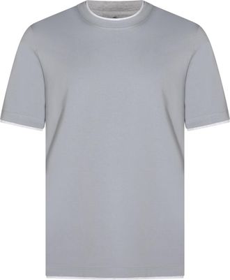 Brunello Cucinelli T-Shirts And Polos Blue And Green-Uomo