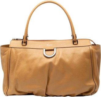 Gucci Pre-owned Handbags, female, Brown, Size: ONE SIZE Pre-owned Leather Top Handle Bag