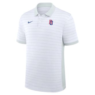Nike Dominican Republic National Baseball Team 2026 World Baseball Classic Striped Victory Nike Mens Dri-FIT Polo in White | 03BG0GJCWBD-X8P