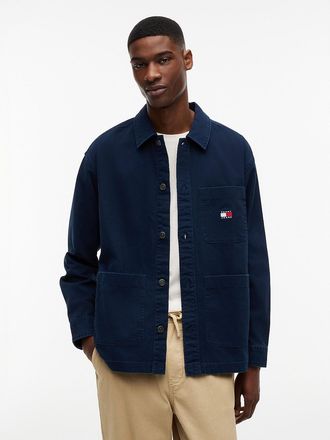 Tommy Hilfiger Mens Tommy Jeans Oversized Overshirt - Dark Night Navy - XL