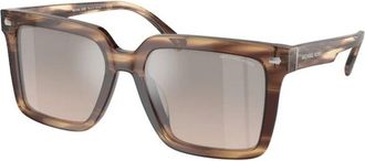 Michael Kors Abruzzo zonnebril - Dames - Zonnebrillen - Bruin - 55 MM - Accessoires