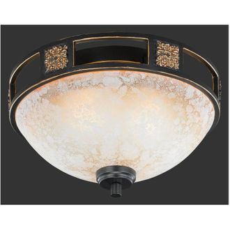 Trio Leuchten Trio Lighting - Plaf&oacute;n 2xe27 Quinta Ruggine Cristal Alabastro &Oslash;33 Cm