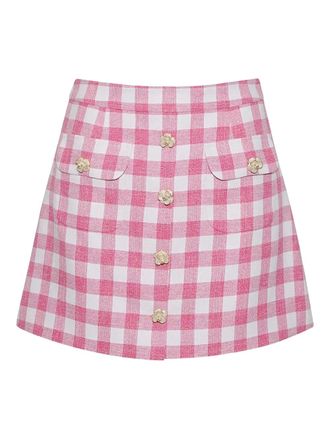 Cara Cara Faye gingham mini skirt - women - Cotton/Viscose/Polyester/Fabric/Viscose - L - Pink