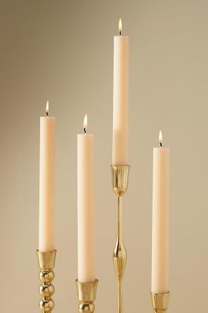 Anthropologie Fluted Taper Candles, Set of 4