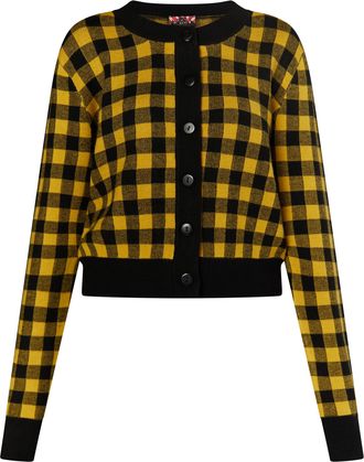 Mymo Vest Dames Zwart Geel