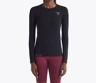 Diadora Stratouno Long Sleeve T-Shirt In Black