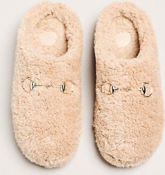 Maeve Sherpa Fleece Bit Scuff Slippers