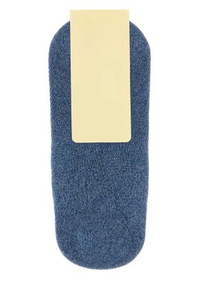 Gallo Mens Melange Air Force Stretch Cotton Blend Invisible Socks Denim Calze