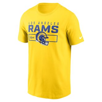 Nike Los Angeles Rams Helmet Essential Nike Mens NFL T-Shirt in Yellow | N19977I95-LQC