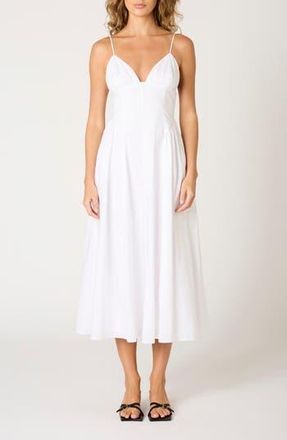 Nia Sydney Cotton Blend Midi Dress in White at Nordstrom Rack, Size X-Large