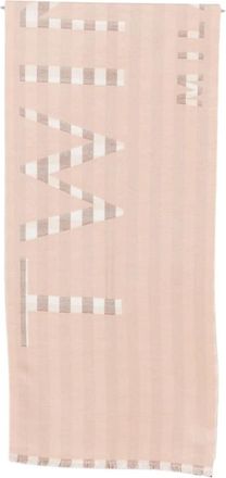 Twinset Logo-Jacquard Sjaal met Franjes - Dames - Zijden sjaals - Roze - ONE Size - Polyester - Accessoires
