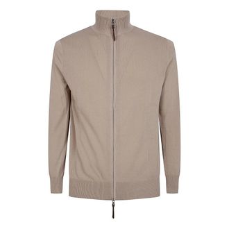 Ballantyne Cardigans, male, Gray, Size: 2XL Full Zip Cardigan