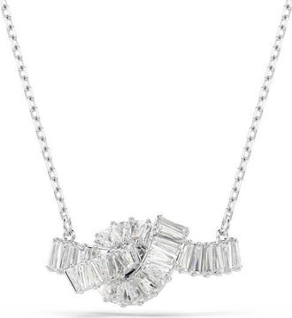 Swarovski Matrix Knot Pendant Necklace in White/Silver at Nordstrom
