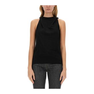 Courr&egrave;ges Donna, Top, Nero, M, new
