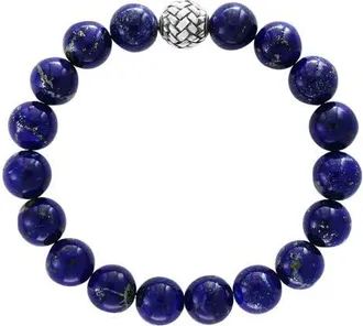 Effy 925 Sterling Silver,Lapis Lazuli Bracelet in Hematite And Fw Blush Pearl at Nordstrom, Size 14.75