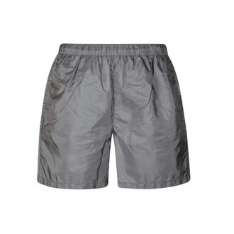 Prada Beachwear, male, Gray, Size: M Re-Nylon Swim Shorts