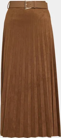 Milly Nayla Pleated A-Line Midi Skirt