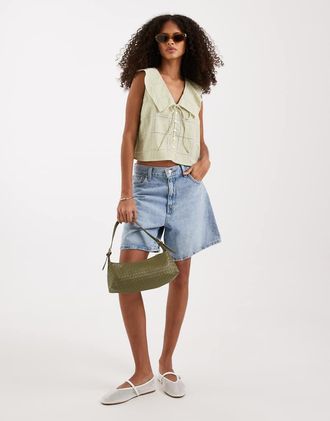 Free People Waiting for Me - Crop top verde combinato
