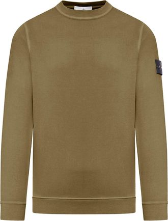 Stone Island CREWNECK SWEATSHIRT WITH COMPASS LOGO - Stone Island - Man