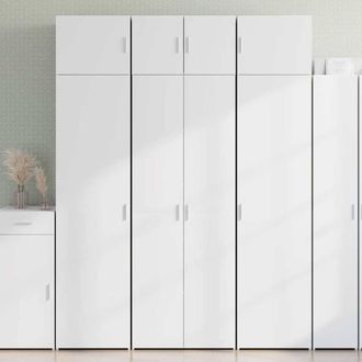 Berkfield Home Storage Cabinet White 70x42.5x225 cm Engineered Wood