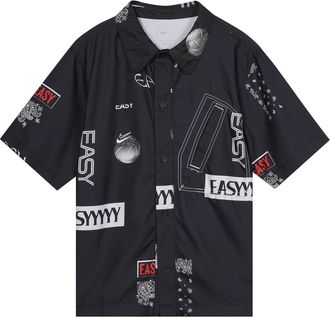 Nike Basketball Sports lapel Short Sleeve Shirt Black DO4024-010