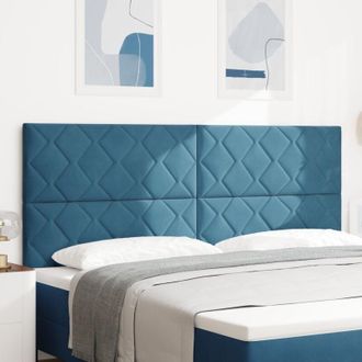 vidaXL LED Headboard Dark Blue 200 cm Faux Leather vidaXL