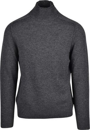 Paolo Pecora Lupetto Turtleneck - Heren - Coltruien - Grijs - L - Wol - Truien & Vesten
