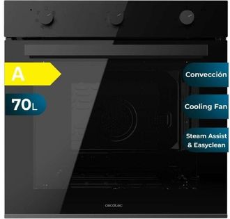 Cecotec Horno Integrable Multifunci&oacute;n M236000 Dark Inox Time De 70l De Capacidad, 6 Funciones, Timer, Clase A, 2800w, Steam Base Xxl, Steam Assist, Steam Easy