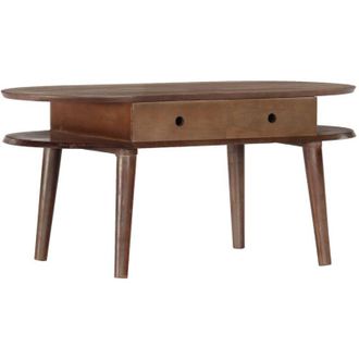 vidaXL Vidaxl - Mesa De Centro De Madera Maciza De Acacia 100x50x46 Cm