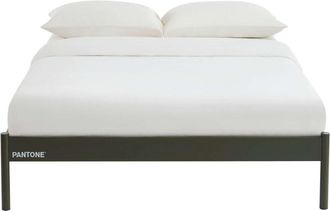 Pantone Cama 140x190 de metal verde oliva con somier incluido