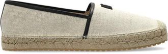 Dolce & Gabbana Schoenen, Heren, Beige, 41 EU, Leer, Espadrilles met geborduurd logo