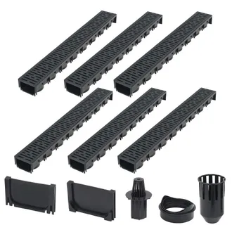 vidaXL Canalette Di Drenaggio 6 Pz Plastica 6 M - Vidaxl